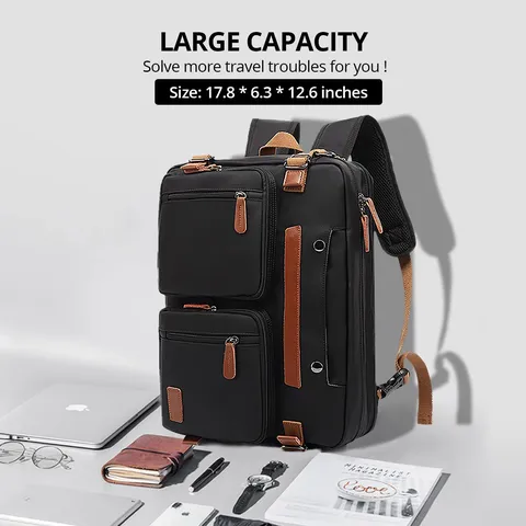 Large Capacity Laptop Backpack For Men Business Travel Computer Bag Multi-functional Waterproof Oxford Cloth Handbag School Backpack
