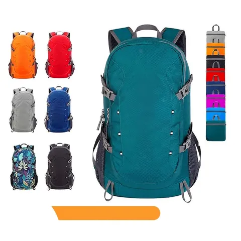 Large Capacity Lightweight Foldable Backpack Outdoor Camping Hiking Bag Waterproof Breathable Sports Backpack Cycling Travel Daypack For Men Women