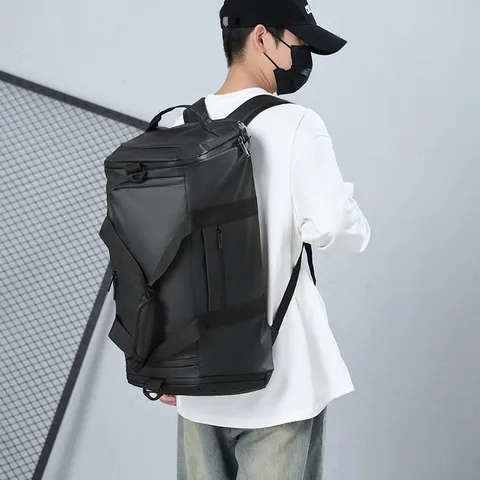 Sac de Voyage Imperméable Homme Grand Capacité Sac de Sport Fitness Casual Bagage Rucksack