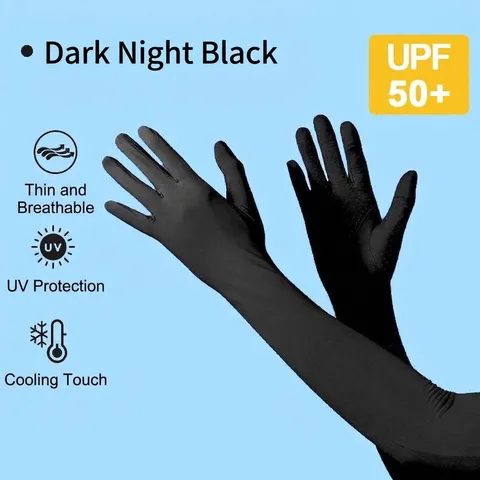 Damen Polyester Sonnenschutz Armstulpen Eis Seide Kühlung Lange Handschuhe UV Schutz Volle Handfläche Flip Finger Touchscreen