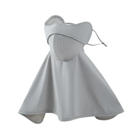 Masque de Protection Solaire Intégral en Soie Glacée pour Femmes Anti-UV Respirant Conduite d'Été Extérieur Pare-Soleil Visage
