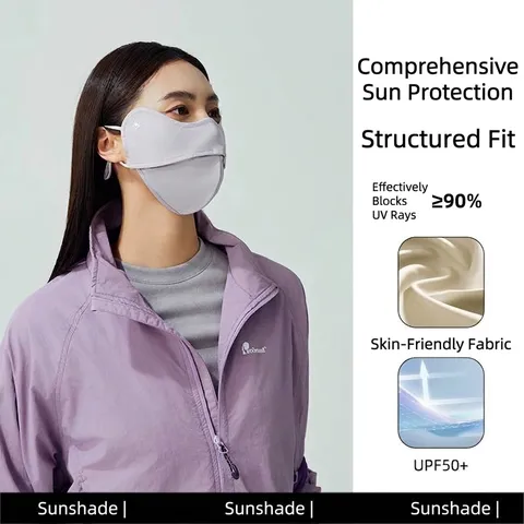 Cooling Nylon UV Protection Face Mask 3D Fishbone Support Breathable Sunshield For Men Women Outdoor Sports Minimalist Sun Mask