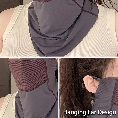Women Sun Protection Face Mask Breathable Mesh Neck Gaiter Minimalist Half Face Cover UV Blocking Outdoor Sport Veil