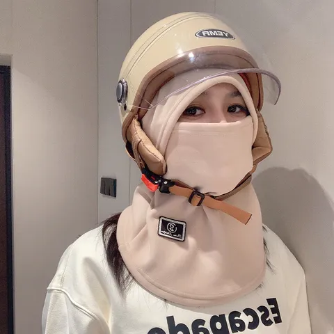 Balaclava Espesada de Invierno Antiviento Máscara Cálida Ciclismo Exterior Clima Frío Gorro con Capucha de Forro Polar Para Hombres Mujeres