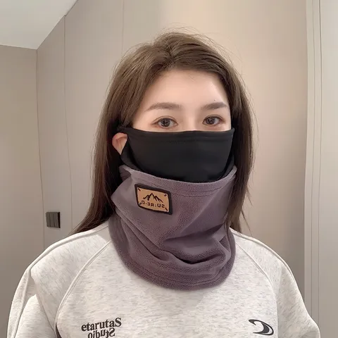 Winter Thermal Windproof Cycling Face Mask Unisex Fleece Lined Balaclava Hood Neck Gaiter For Skiing Outdoor Sports