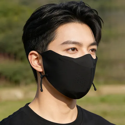 Unisex Ice Silk Sun Protection Face Mask Breathable UV Protection Eye Corner Shield Adjustable Outdoor Cycling Driving Mask