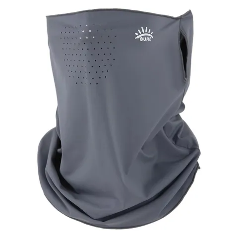 Masque de Protection Solaire en Nylon Soie de Glace Unisexe Protection UV Respirant Crochet d'Oreille Cache-Cou Été Cyclisme en Plein Air