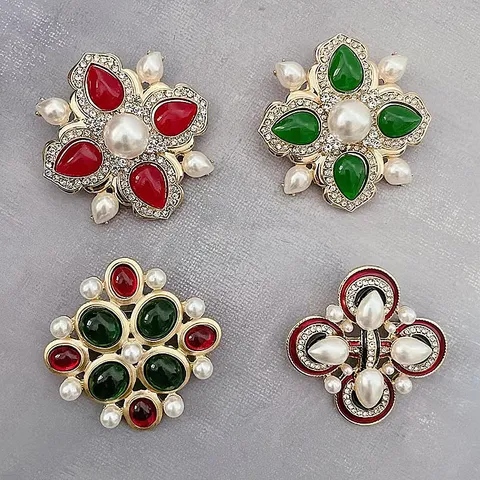 Vintage Barock Palast Stil Brosche Für Damen Unisex Legierung Künstliche Perle Strass Kreuz Geometrisch Anzug Reversnadel Schmuck Zubehör