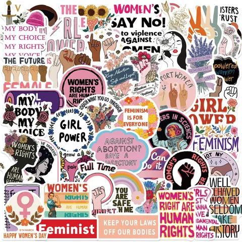 Feministische Graffiti Stickers Waterdichte Vinyl Decals Voor Laptop Waterfles Bagage Scrapbook Girl Power Esthetische Kunst