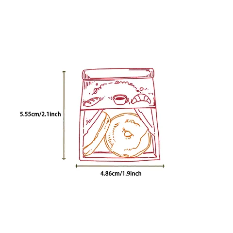 Hand-drawn Food Line Art PET Stickers Transparent Waterproof Aesthetic Food Vegetable Bread Stickers For Scrapbooking Planner DIY Journal Decor