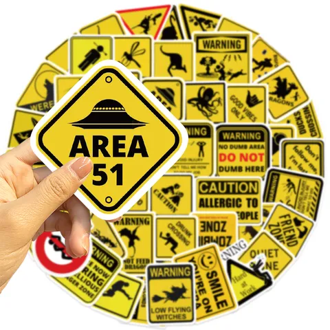Grappige Waarschuwingsborden Stickers Waterdichte PVC Graffiti Decals Voor Laptop Bagage Waterfles