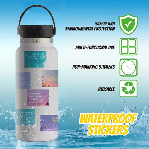 Inspirational Vision Board Motivationszitate Aufkleber Wasserdicht Ästhetisch Naturlandschaft Aufkleber Für Laptop Wasserflasche Scrapbooking Dekoration