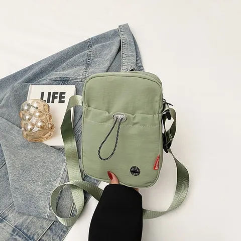 Dames Nylon Crossbody Telefoontas Lichtgewicht Mini Schoudertas Kleine Messenger Bag Casual Studenten Tasje Voor Dagelijks Gebruik
