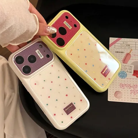 American Retro Star Pattern Phone Case TPU PC Shockproof Protective Cover For iPhone 17 16 15 14 13 Pro Max Gilded Shell
