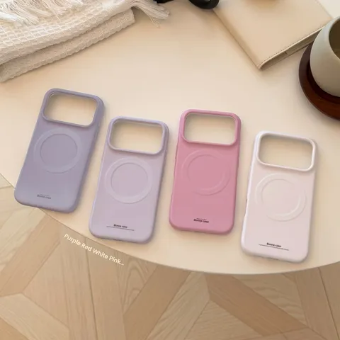 Coque de Téléphone Magnétique Mate pour iPhone 18 Pro Max 17 16 15 14 Couleur Unie Compatible MagSafe Antichoc Film PET