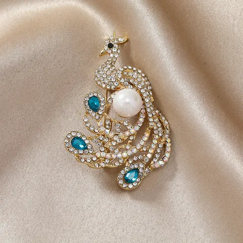 Vintage Ethno Stil Drache Und Phönix Brosche Für Damen Herren Legierung Strass Künstliche Perle Sternzeichen Tier Pins Luxus Mantel Korsage Zubehör