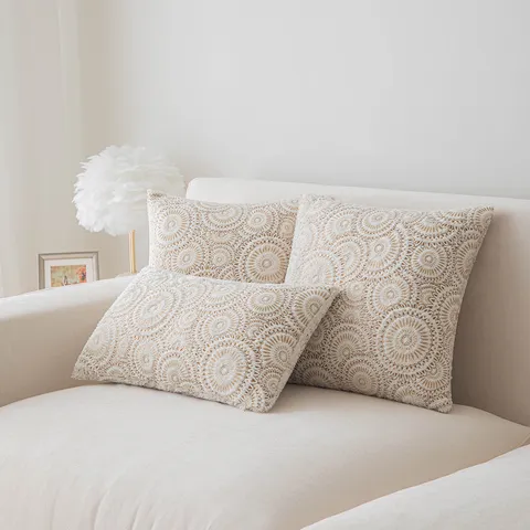 Moderner Ins-Stil Bronzierung Goldener Kreis Kissenbezug Polyester Plüsch Dekorativer Kissenbezug Für Sofa Bett Wohnzimmer