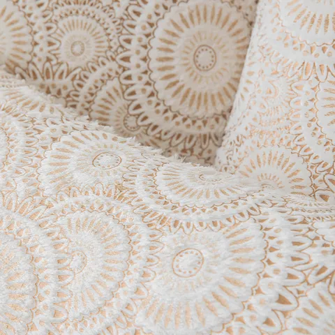 Moderner Ins-Stil Bronzierung Goldener Kreis Kissenbezug Polyester Plüsch Dekorativer Kissenbezug Für Sofa Bett Wohnzimmer