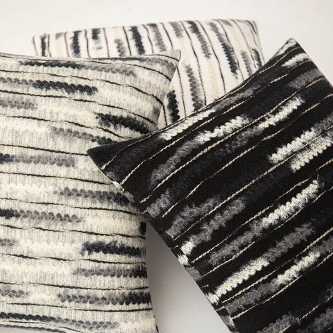 Nordisch Modern Tweed Gewebt Kissenbezug Gestreift Dekorativ Kissenhülle Für Wohnzimmer Sofa Büro Schlafzimmer Dekor Ohne Füllung