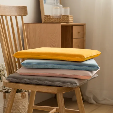 Cojín de Asiento Estilo Japonés de Espuma de Memoria Antideslizante Terciopelo Suave Lavable para Oficina Hogar Tatami Tapete Cuadrado