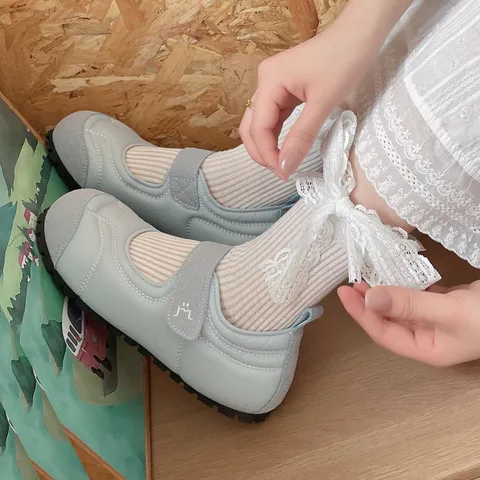 Damen Lolita Spitze Fransen Mittlere Socken Japanisch Süß Bogen Baumwollmischung Dünn Atmungsaktiv Sommer Socken Mode Crew Socken