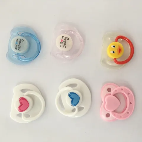 Tétine Magnétique Pour Poupées Reborn Accessoires de Poupée en Coton Tétine à Aimant DIY Avec Motif de Canard de Dessin Animé et Cœur Jouet