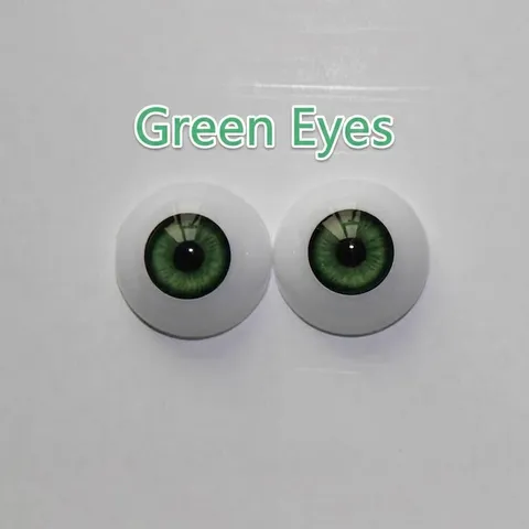 Yeux de Poupée de Simulation Acrylique Réaliste Bébé Poupée Accessoires Yeux Rond Ovale Bricolage Artisanat Jouet Globes Oculaires
