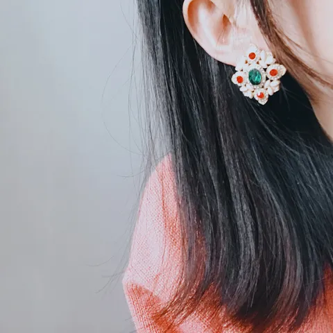 Vintage Baroque Palace Geometric Gemstone Earrings For Women Gold Plated Rhinestone Artificial Pearl Stud Earrings Luxury Party Jewelry
