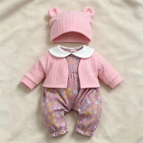 Simulation Baby Puppen Kleidung Für 12 Zoll Puppen Strick Baumwollmischung Strampler Kleid Hut Outfit Für Reborn Puppen Zubehör
