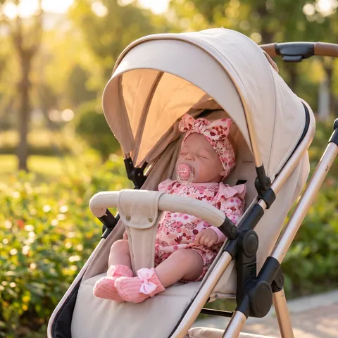 Lifelike Reborn Baby Doll With Pink Floral Outfit Cloth Body Hand Painted Vinyl Realistic Sleeping Soft Doll Toy Gift For Kids
