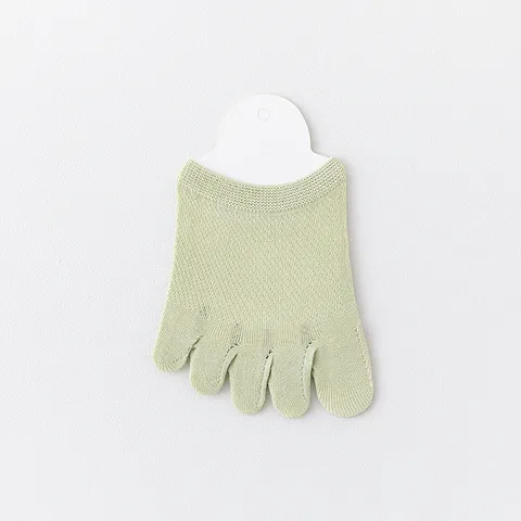 Women Half Toe Five Finger Socks Mesh Invisible Breathable Anti Slip Cotton Socks Spring Summer Casual Low Cut