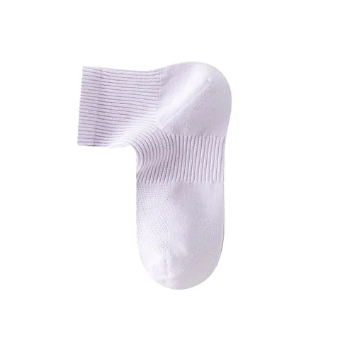 Damen Casual Baumwolle Atmungsaktiv Mesh Kurze Socken Antibakteriell Einferbig Ankle Socken Tägliche Kleidung