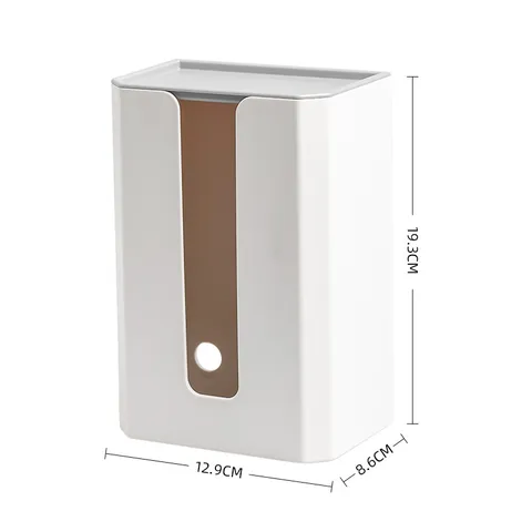 Modern Minimalist Plastic Wall Mounted Tissue Box Waterproof Facial Towel Storage Dispenser Punch Free Holder Case For Bathroom Living Room Home