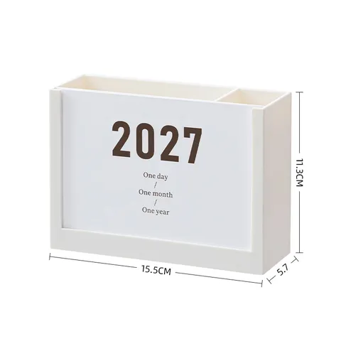 Moderner Plastik Schreibtisch Organizer Stifthalter Kalender Duo Combo Wochenplaner Notiz Desktop Aufbewahrungsbox Für Büro Schule Zuhause