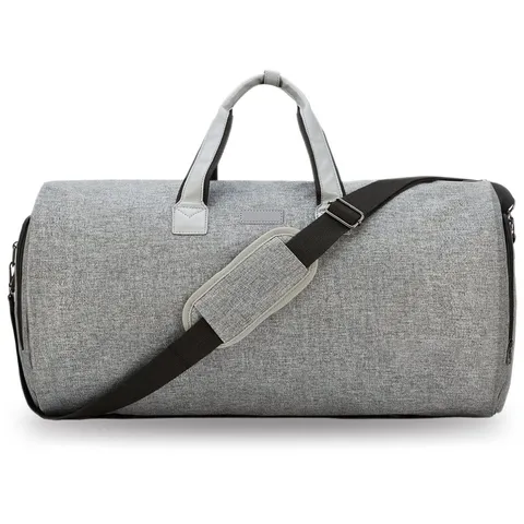 Large Capacity Men Travel Bag Foldable Suit Bag Waterproof Polyester Duffel Bag With Shoe Compartment Business Trip Luggage