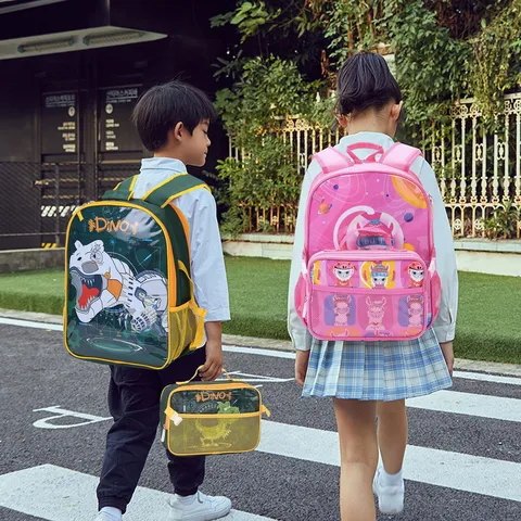 Kinder Cartoon Schultasche Niedlicher Dinosaurier Alpaka Schüler Große Kapazität Wasserdichter Rucksack Jungen Mädchen