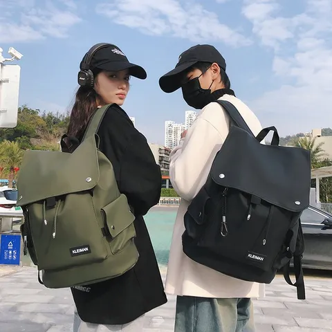 Large Capacity Waterproof Backpack Unisex Oxford Cloth Motorcycle Style School Bag Travel Daypack Urban Simple Bag