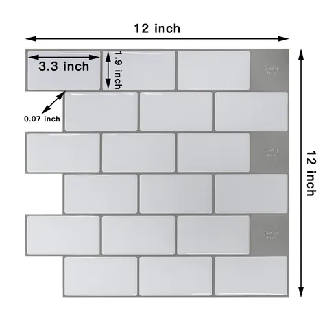 3D Effect Zelfklevende Tegelimitatie Wandstickers PET Epoxyhars Backsplash Behang Waterdicht Oliebestendig Decoratie Voor Keuken Badkamer