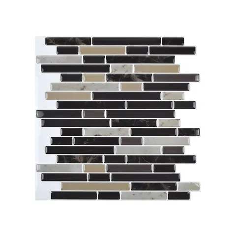 Adesivo da Parete Mosaico Epossidico 3D Retrò Americano Impermeabile Antiolio Autoadesivo Cucina PET Marmo Decor