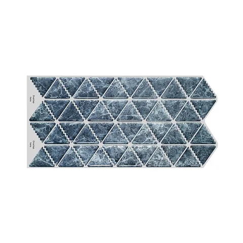 Adesivo Autoadesivo per Bordi Parete a Triangolo Geometrico Impermeabile Antiolio in PET per Cucina Bagno Soggiorno