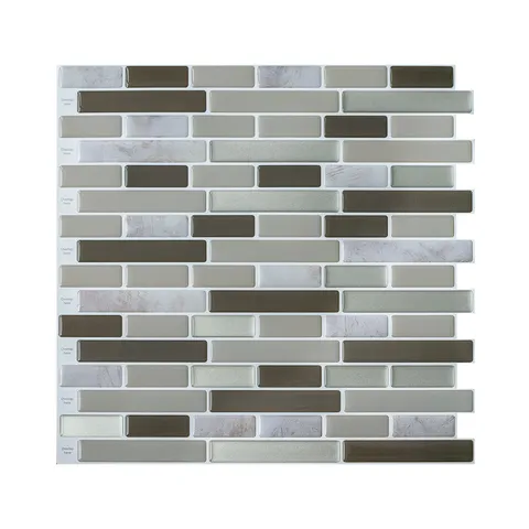 Adesivo Murale 3D Autoadesivo Impermeabile Oleorepellente Motivo Marmo Mosaico Piastrelle Adesive per Cucina Bagno Decorazione Casa