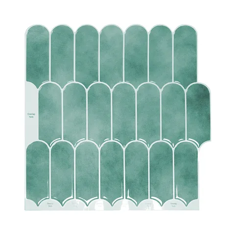 Adesivo Murale 3D Moderno Minimalista con Motivo a Scaglie di Pesce Impermeabile Antiolio Autoadesivo per Cucina Bagno