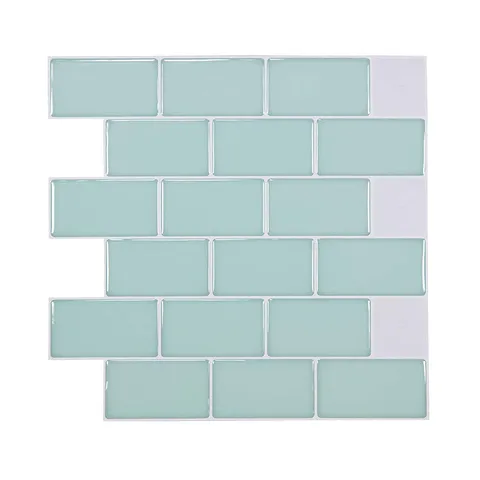 3D Epoxy Subway Tile Wall Stickers Self Adhesive Waterproof Oil Proof Marble Pattern Backsplash For Kitchen Bathroom