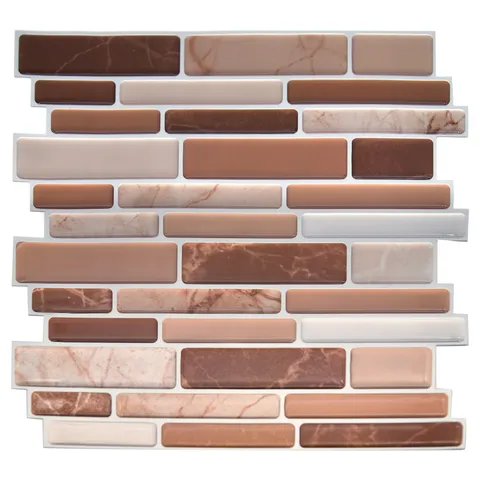 3D Stereo Impermeabile Antiolio Adesivo da Parete Cucina Autoadesivo Motivo Marmo Mosaico Bagno Piastrelle Adesivo Decorazione Casa