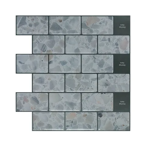 Adesivi Murali 3D in Marmo e Terrazzo Autoadesivi Impermeabili e Antiolio in PET ed Epossidica per Cucina Bagno e Decorazione Mobili