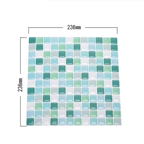 Adesivi Murali Mosaico 3D Epossidico Impermeabile Antiolio Autoadesivi per Piastrelle Cucina Bagno Decorazione Parete DIY