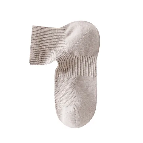 Calcetines de Media Caña de Algodón para Hombre Antibacterianos Transpirables Malla Talón Ángulo Recto Casuales