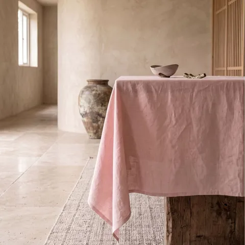 Japanese Style Washed Cotton Tablecloth Solid Color Minimalist Rectangular Dustproof Table Cover For Home Dining Room Tea Table Decor