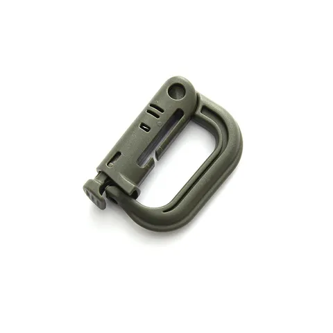 Outdoor Plastic D-Ring Carabiner Clip Spring Snap Hook Keychain Clasp For Backpack Climbing Rope Pet Leash Connector Fastener Buckle