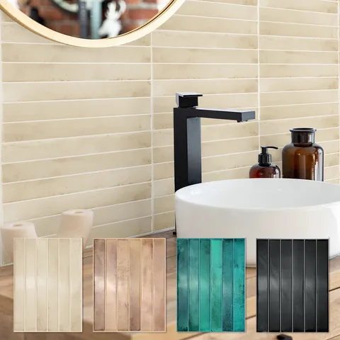 3D Self Adhesive Tile Wall Stickers Waterproof Oil Proof Backsplash Decorative Stickers For Kitchen Bathroom Home Decor